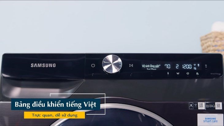 Máy giặt Samsung Inverter 10 kg WW10TP44DSB/SV - Bảng điều khiển