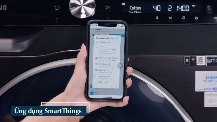 Máy giặt Samsung Inverter 10 kg WW10TP44DSB/SV - SmartThings