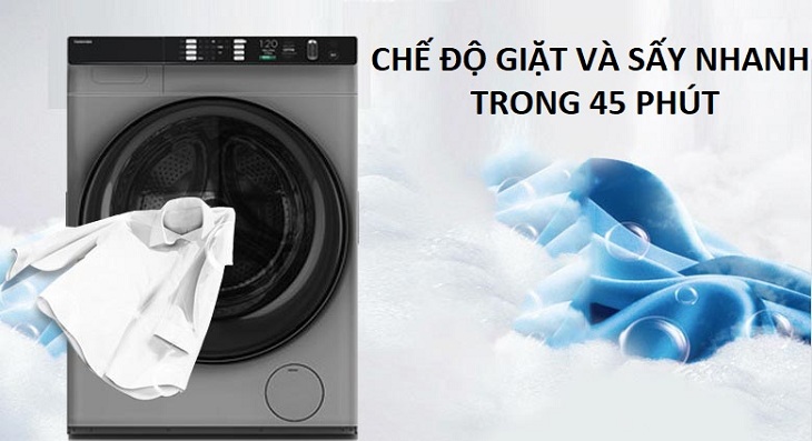 Giặt và sấy nhanh trong 45 phút