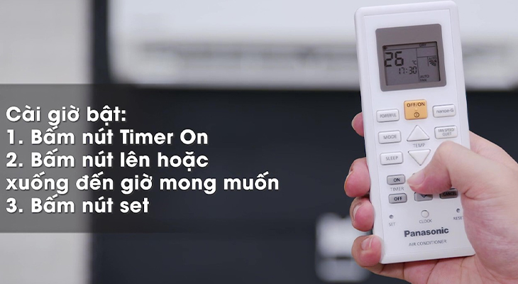 Dòng máy lạnh Panasonic CU/CS N WKH-8M - Hẹn giờ bật/tắt máy
