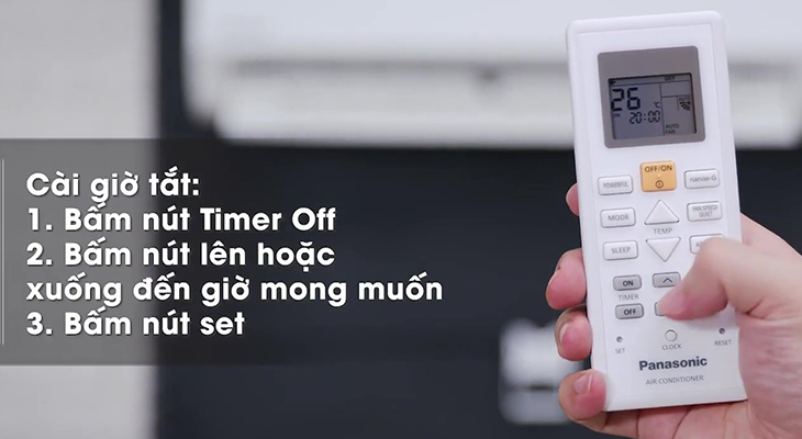 Dòng máy lạnh Panasonic CU/CS N WKH-8M - Hẹn giờ bật/tắt máy