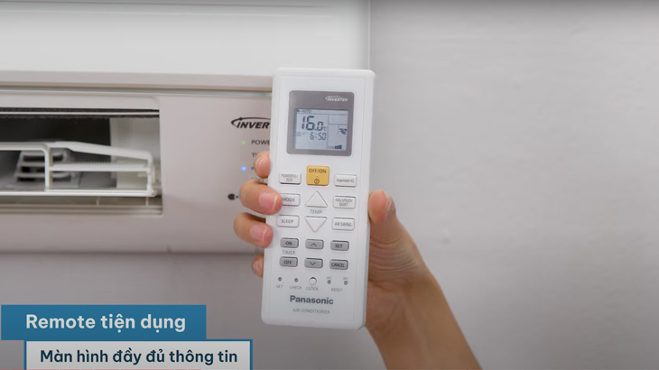 Đánh giá chi tiết máy lạnh Panasonic dòng PU-XKH Inverter tiêu chuẩn - Remote điều khiển máy lạnh
