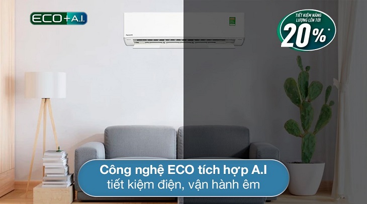 Chế độ ECO tích hợp AI giúp tiết kiệm điện năng vượt trội