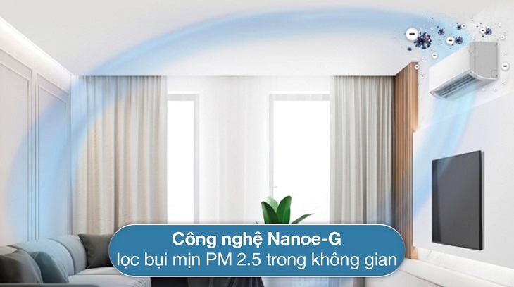 Công nghệ Nanoe-G loại bỏ bụi mịn đến 99%