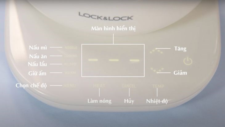 Màn hình cảm ứng cùng các chế độ cài sẵn