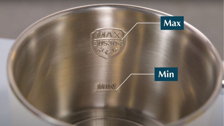 Lòng nồi bằng inox 304 an toàn