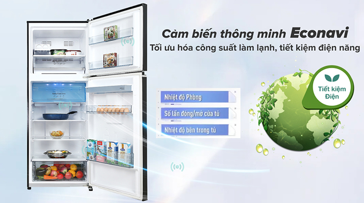 Đánh giá chi tiết tủ lạnh Panasonic Inverter 405 lít NR-TX461GPKV - Cảm biến Econavi