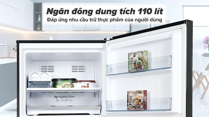 Đánh giá chi tiết tủ lạnh Panasonic Inverter 405 lít NR-TX461GPKV - Dung tích ngăn đông