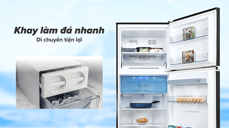 Đánh giá chi tiết tủ lạnh Panasonic Inverter 405 lít NR-TX461GPKV - Khay đá di động