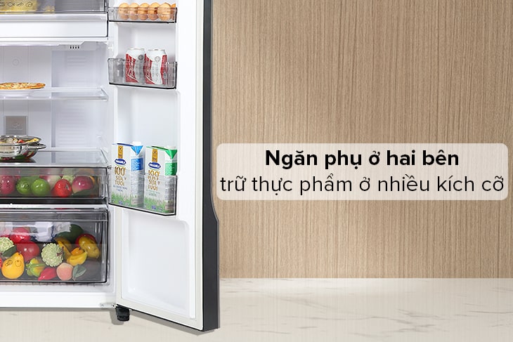 Review chi tiết tủ lạnh Panasonic 550 lít NR-DZ601YGKV - Ngăn phụ