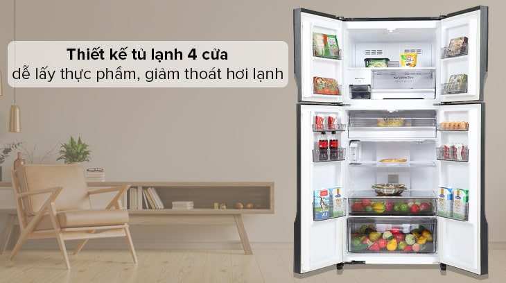 Review chi tiết tủ lạnh Panasonic 550 lít NR-DZ601YGKV - Thiết kế bên ngoài