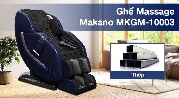 Khung sườn cứng cáp và bền bỉ của ghế massage Makano MKGM-10003 sẽ đảm bảo an toàn tối đa cho người dùng