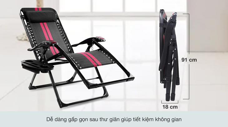 Ghế xếp có massage tay Kachi MK234 dễ dàng gấp gọn sau khi sử dụng