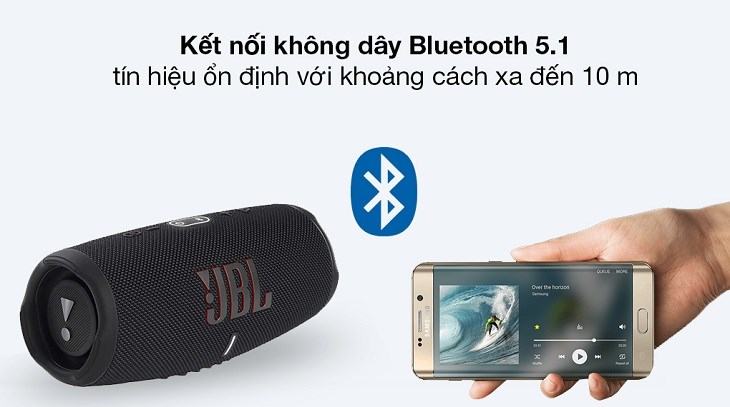 JBL Charge 5 sử dụng kết nối Bluetooth 5.1 tiên tiến nhất