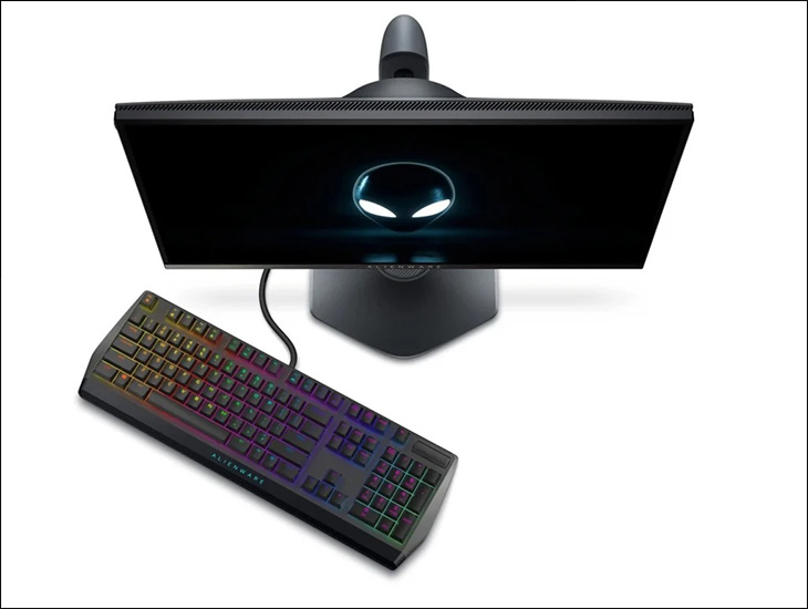 Màn hình gaming Alienware được hỗ trợ cổng DisplayPort 1.4, HDMI 2.0, USB và Jack cắm tai nghe