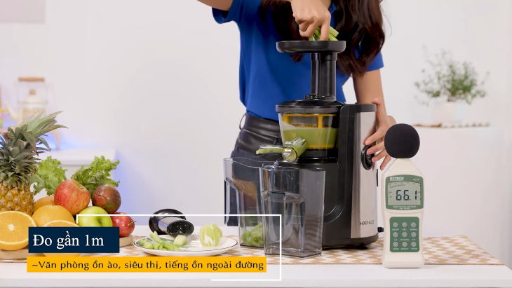 Kết quả đo độ ồn của máy ép chậm Hafele HS-J32X bằng thiết bị chuyên dụng
