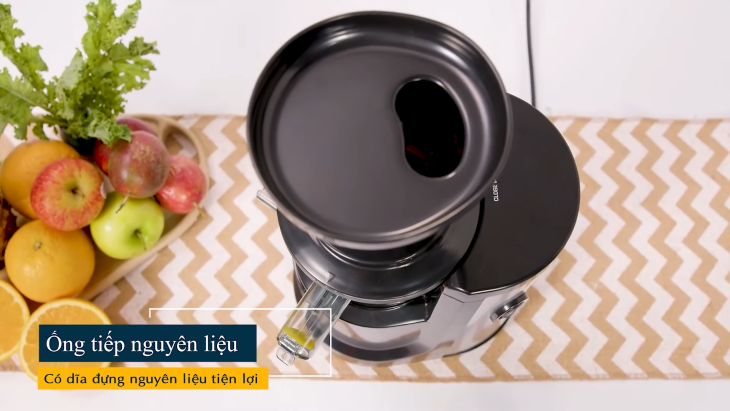 Ống tiếp nguyên liệu đường kính 60mm có đĩa đựng tiện lợi