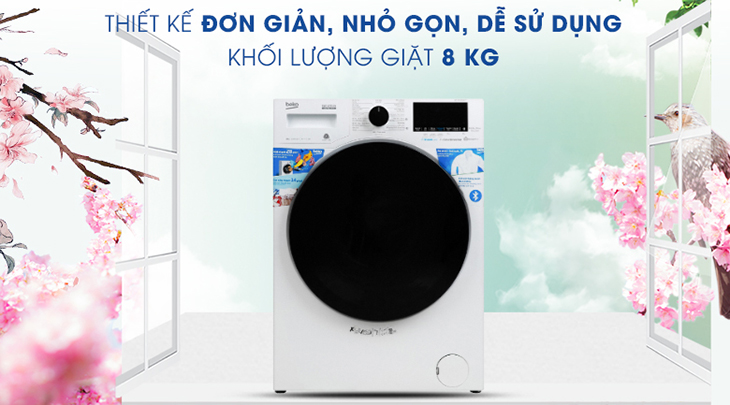 Máy giặt Beko có khối lượng giặt từ 8 - 10 kg