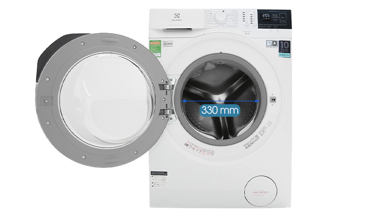 Thiết kế dạng cửa trước rộng đến 330 mm