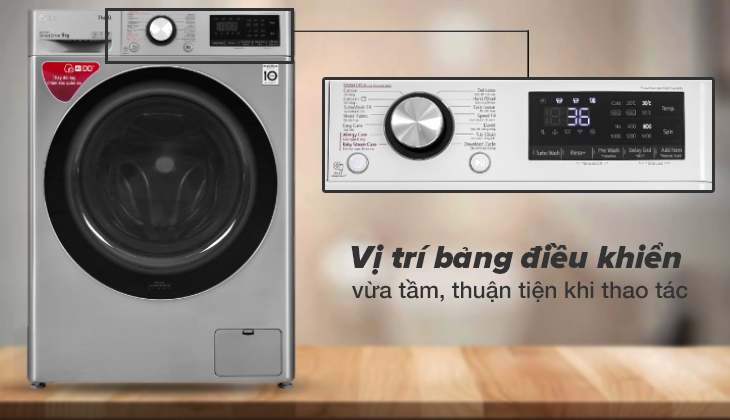 Bảng điều khiển với độ cao vừa phải, thuận tiện và dễ dàng thao tác