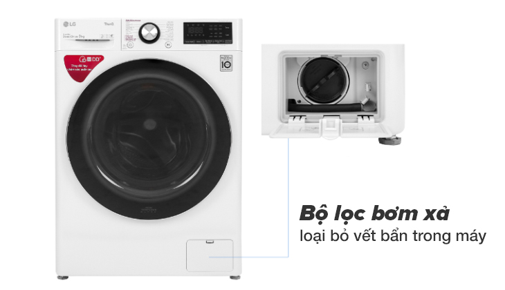 Bộ lọc bơm xả dùng để lọc bỏ các vết bẩn tích tụ lâu ngày trong máy