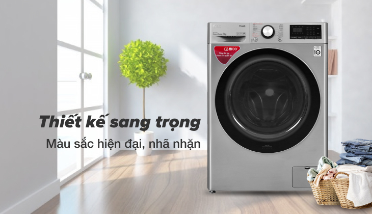 Chiếc máy giặt LG FV-S2 mang trên mình thiết kế thời thượng, thanh lịch