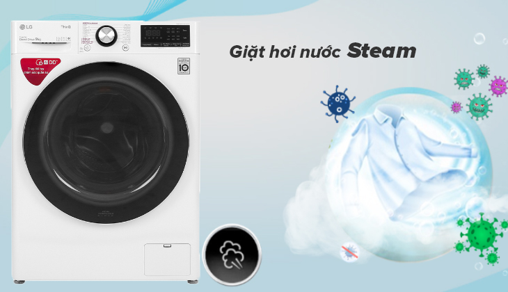 Giặt hơi nước Steam loại bỏ 99.9% vi khuẩn, tác nhân gây dị ứng, giảm nhăn