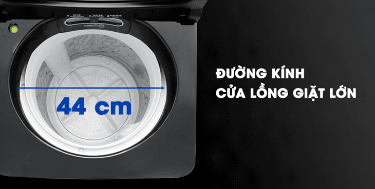 Đường kính lồng giặt lớn