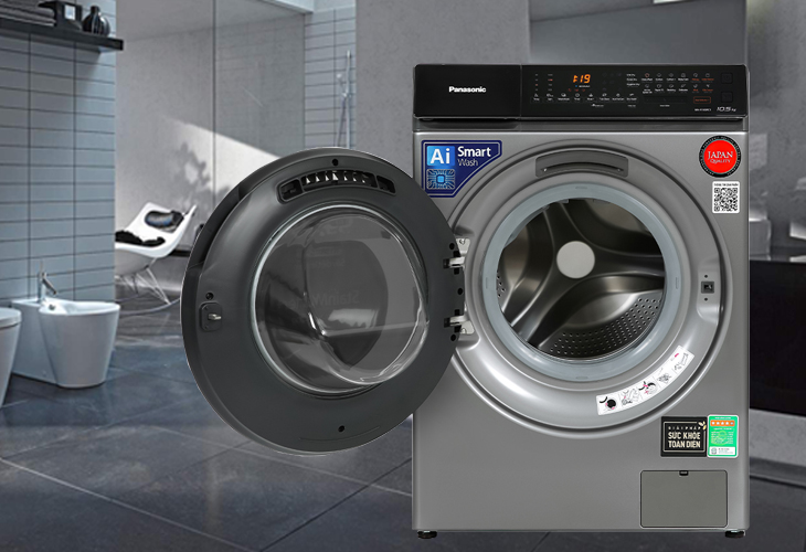 Máy giặt Panasonic cửa trước dòng FC model có phần nắp máy bằng kính cường lực, độ dày cao và dễ đóng mở linh hoạt