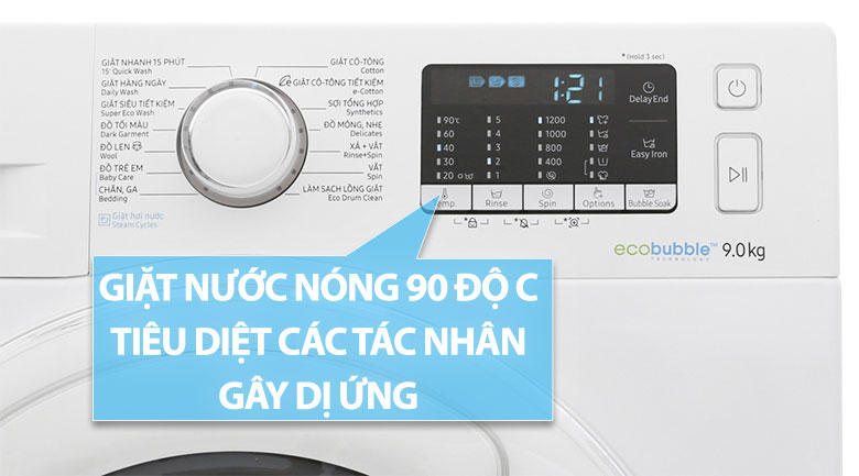 Digtal Inverter - Máy giặt Samsung Inverter 9 kg WW90K52E0WW/SV