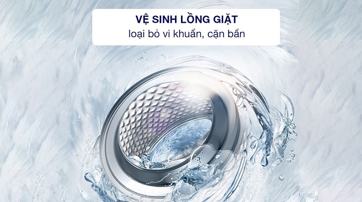 Tính năng tự vệ sinh lồng giặt giúp máy giặt Sharp Inverter 10.5 kg ES-FH105BV-B loại bỏ cặn bẩn và vi khuẩn gây hại cho sức khỏe
