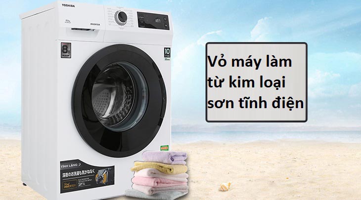 Vỏ máy được làm bằng kim loại sơn tĩnh điện