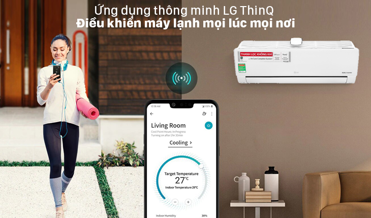 Điều khiển từ xa qua ứng dụng thông minh LG ThinQ