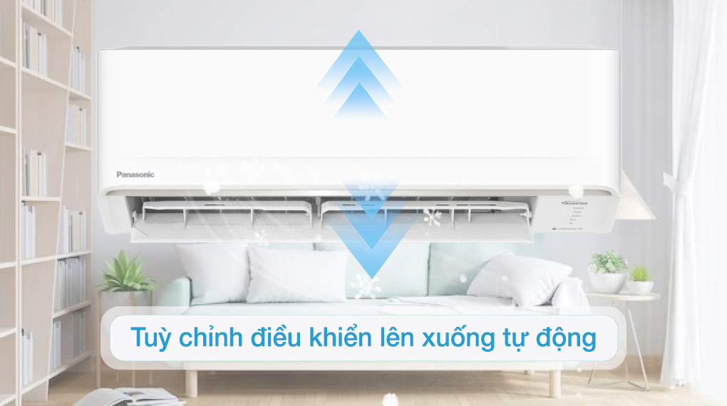 cơ chế tuỳ chỉnh hướng gió lên xuống tự động thông qua remote