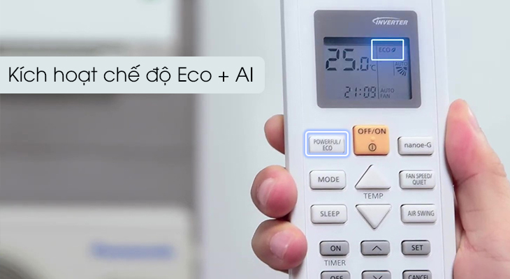Máy lạnh Panasonic Inverter CU/CS-WPU-WKH-8M - Kích hoạt Eco và AI