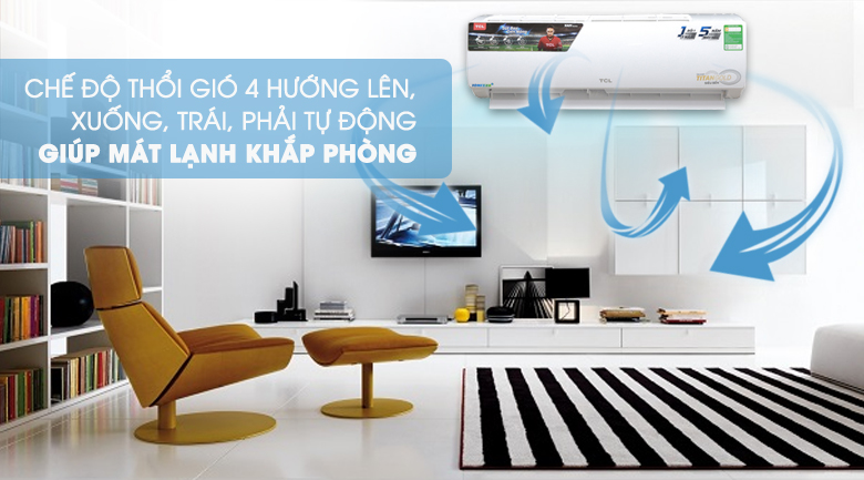Máy lạnh TCL 1 HP TAC-N09CS/KC41 Mẫu 2019 - Gió thổi 4 hướng