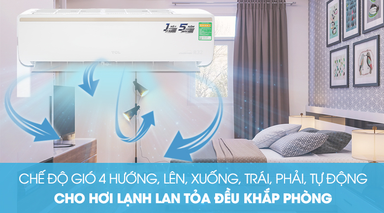 Công nghệ đảo gió 3D - Máy lạnh TCL Inverter 1 HP TAC-10CSI/KE88N Mẫu 2019