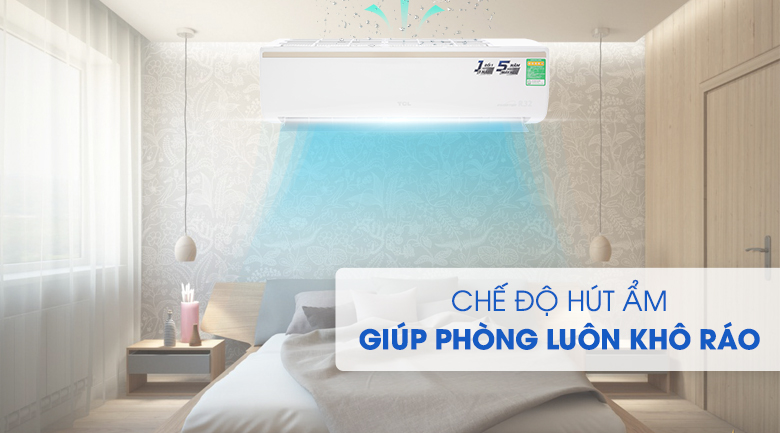 Chế độ hút ẩm - Máy lạnh TCL Inverter 1 HP TAC-10CSI/KE88N Mẫu 2019