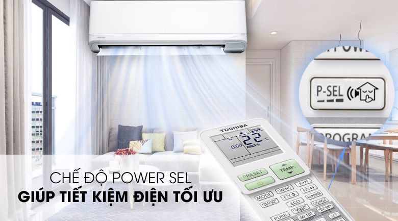 Máy lạnh Toshiba Inverter 1 HP RAS-H10J2KCVRG-V - Power Sel