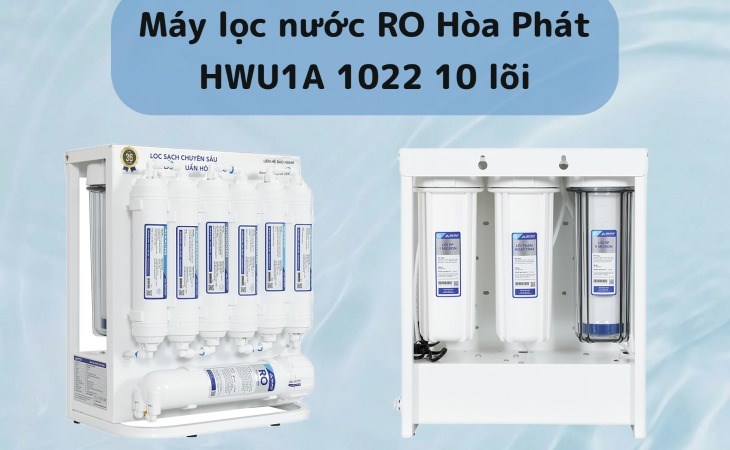 Máy lọc nước RO Hòa Phát HWU1A 1022 10 lõi hiện đang được kinh doanh tại Điện máy XANH với giá 6.320.000 đồng (giá cập nhật vào tháng 06/2023, có thể thay đổi theo thời gian)