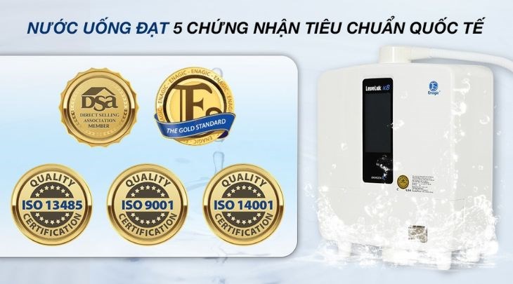 Máy đảm bảo chất lượng với 5 chứng nhận tiêu chuẩn quốc tế uy tín cho người dùng an tâm lựa chọn