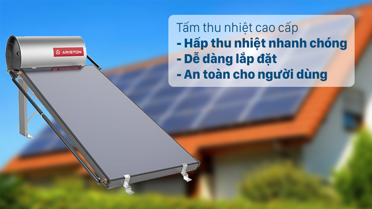 Máy nước nóng năng lượng mặt trời hấp thu nhiệt cao, an toàn sử dụng