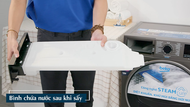 Bình nước máy sấy bơm nhiệt Beko 9 kg B3T4329M