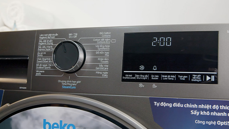 Chương trình máy sấy bơm nhiệt Beko 9 kg B3T4329M