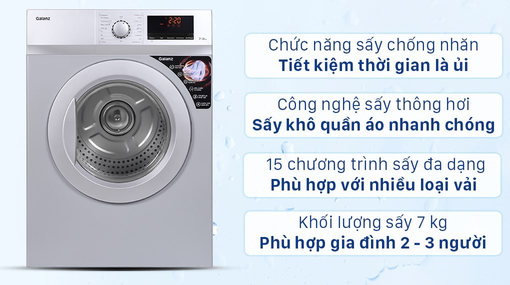 Ưu điểm của Máy sấy quần áo Galanz