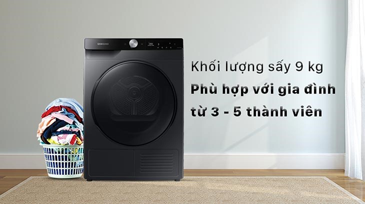 Máy sấy quần áo Samsung có giá thuộc phân khúc tầm trung