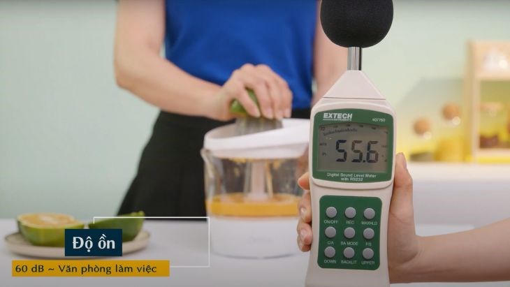 Kiểm tra độ ồn của máy khi hoạt động ở mức khoảng 55dB