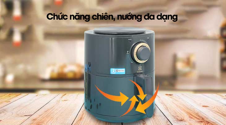 Nồi chiên không dầu Electrolux E6AF1-220K 3 lít có chức năng chiên, nướng đa dạng cho bạn tiện chế biến nhiều món ăn ngon, hấp dẫn