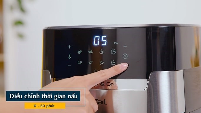 Chỉ có thể điều chỉnh thời gian ở các chương trình cài đặt sẵn