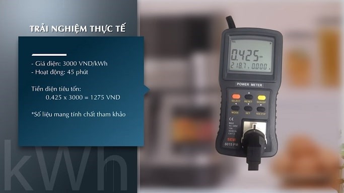 Lượng điện năng tiêu thụ tham khảo